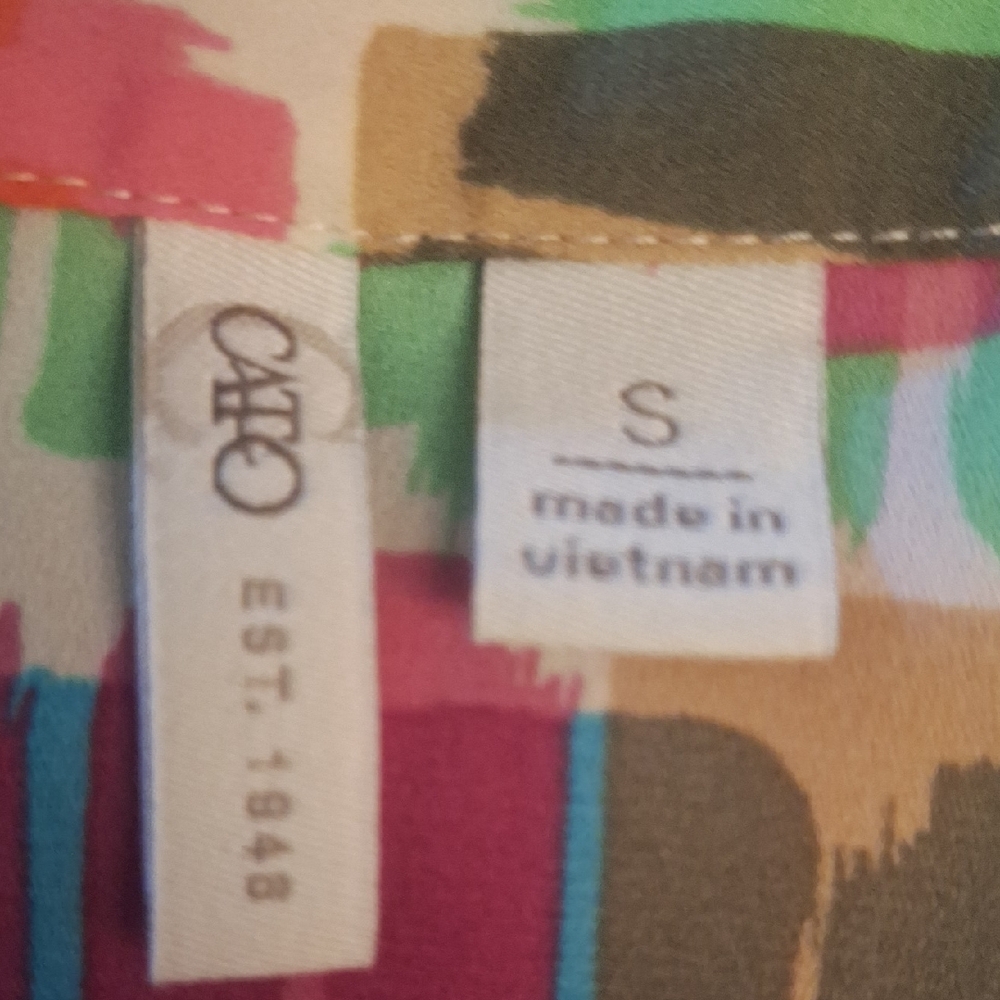 Cato Multicolor Brushstroke Blouse - image 6